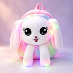 Multicolor Plush Girl's Backpack – Lightweight & Stylish