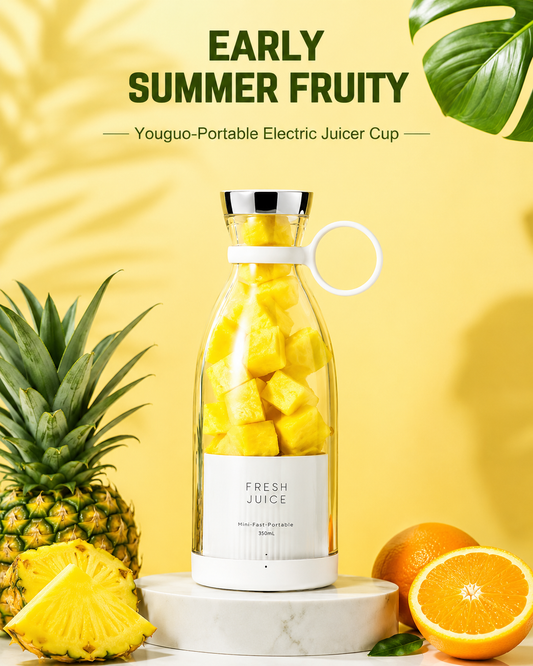 Portable Rechargeable Juicer Cup – 420ml Mini Blender (Fresh Juice)